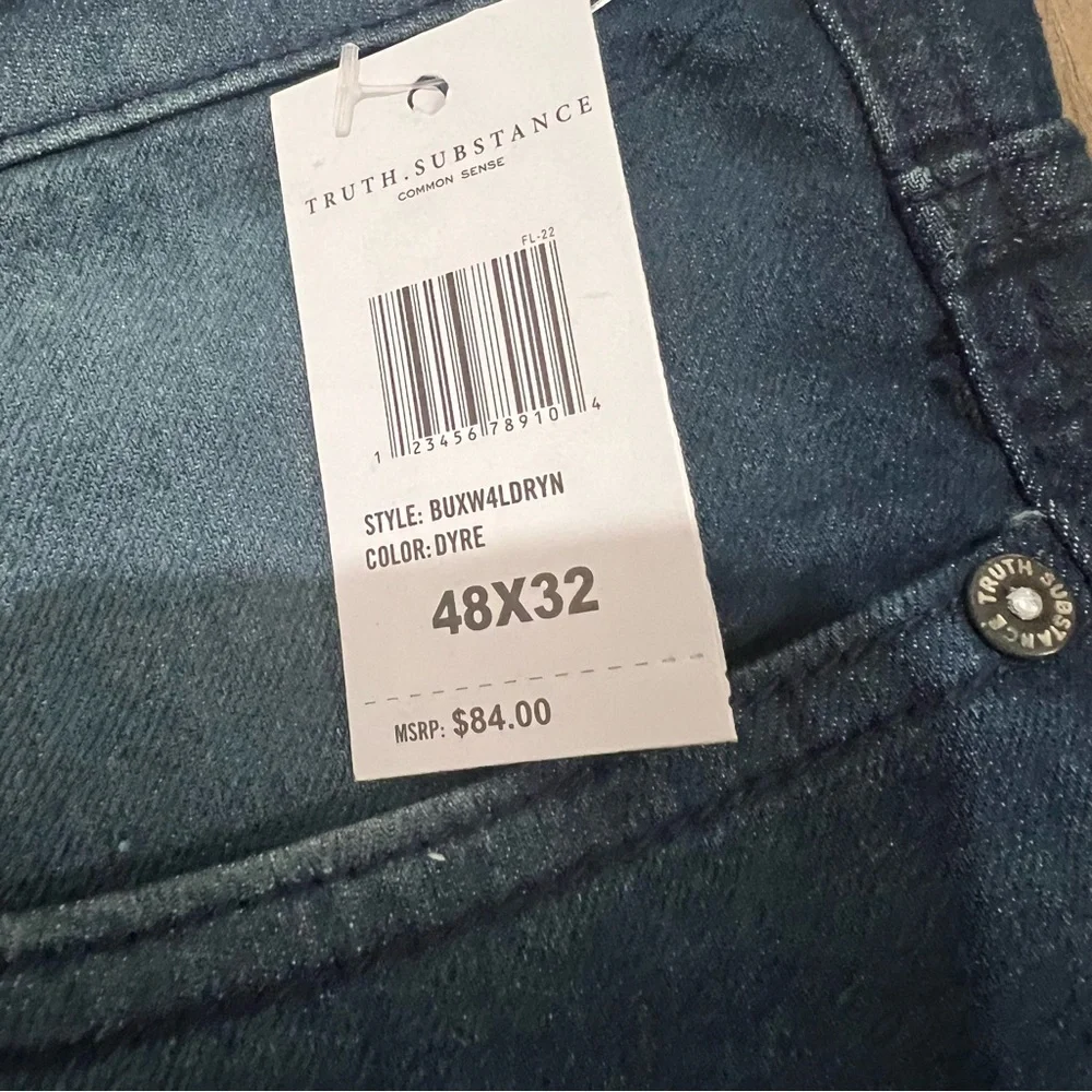 Truth Substance Men's Blue Jeans Relaxed Fit - Picture 6 of 7